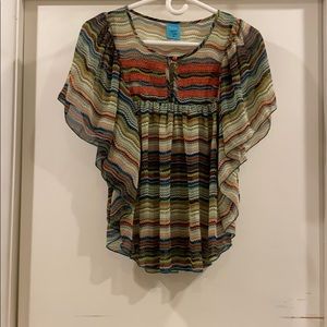 Flowing striped blouse